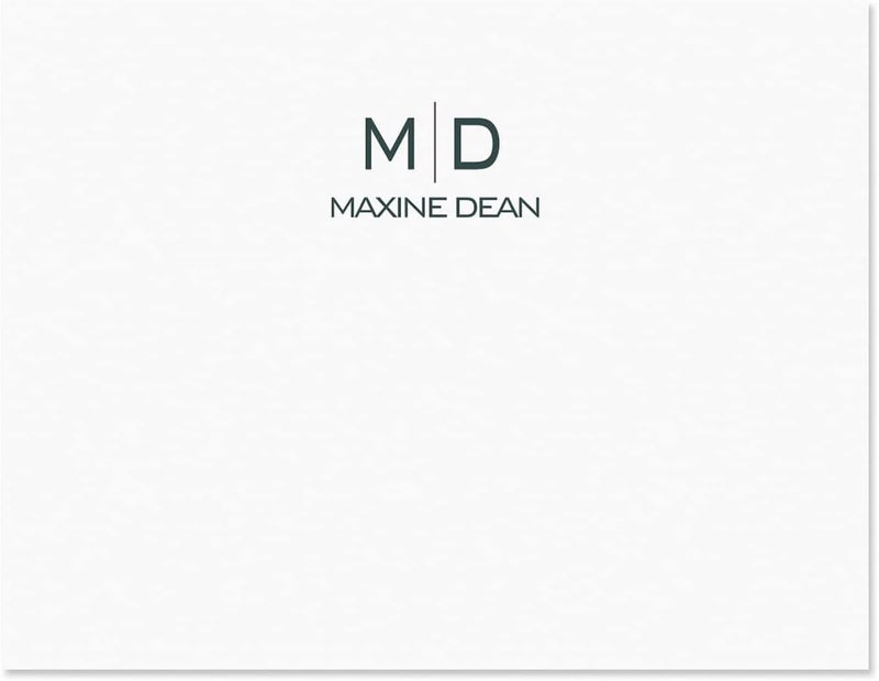 Current Thin Line Monogram Personalized Note Cards (4 Color Choices) - 24 Cards with White Envelopes, 4¼ x 5½ Inch Size, Blank Inside, Add a Name and Initial, For Thank You Notes, or Graduation Gifts - Image 5