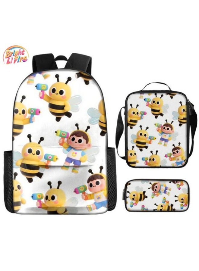 Bright Li Fire [Hot New Product] Cute Cartoon Bag Set | Shoulder + Handbag + Pencil Bag Three-piece Set | Essential for Children and Students Outdoors - 118  - Image 1