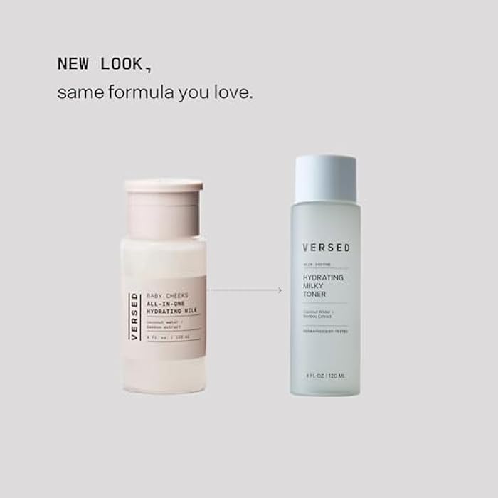 Versed تونر الوجه المرطب بالحليب من فيرد - ماء جوز الهند المغذي مع مستخلصات الطحالب والخيزران - تونر للوجه ينعم ويرطب ويساعد في استعادة توازن درجة الحموضة الطبيعي للبشرة (4 أونصات سائلة) - Image 3