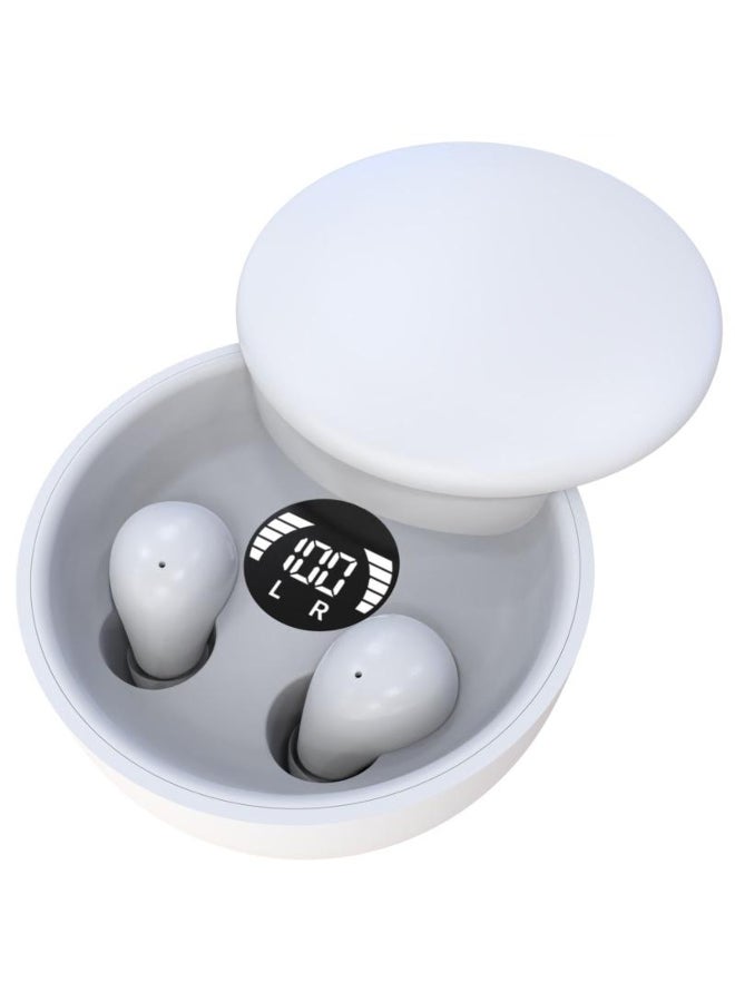 2024 Ultra Mini Invisible Sleep Wireless Earphone Small Earbuds Noise Cancelling Hidden Sport Game Headphones HD HIFI Bass Sound Headset Sliding Cover 