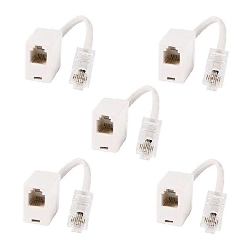 Yohii RJ11 6P4C Female to Ethernet RJ45 8P8C Male F/M Adapter Cable - 5pcs- (G7.23) - Image 5