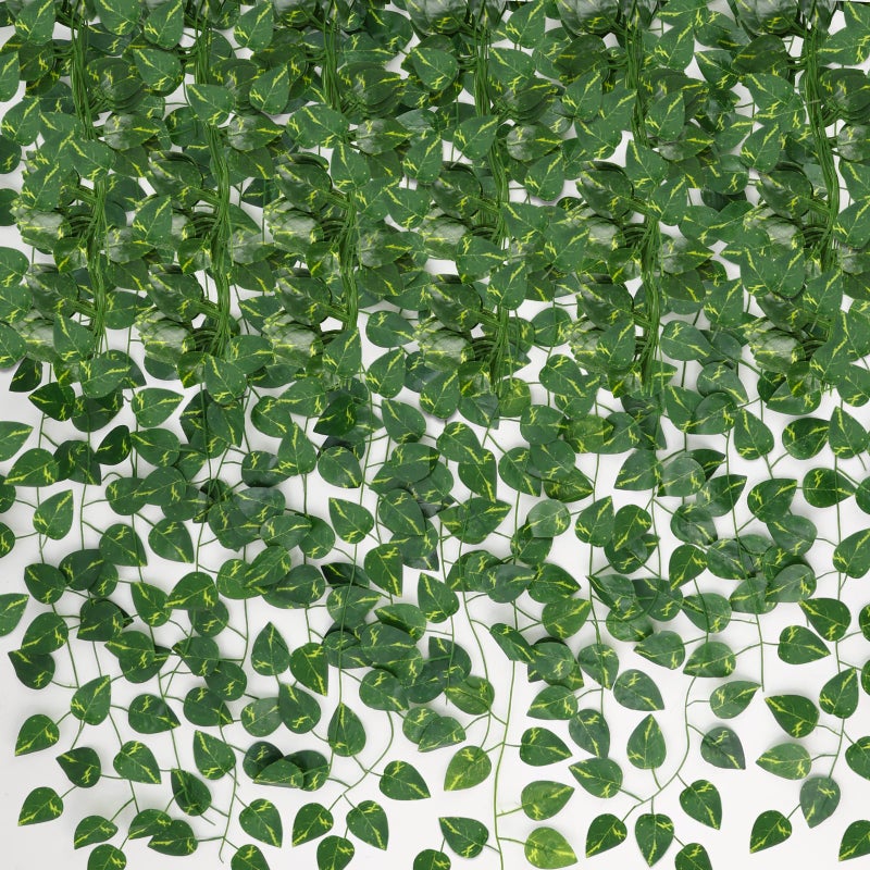 CEWOR Fake Ivy Vines for Room Decor 12pcs Fake Ivy Greenery Garland Wall Decor Pothos - Image 2