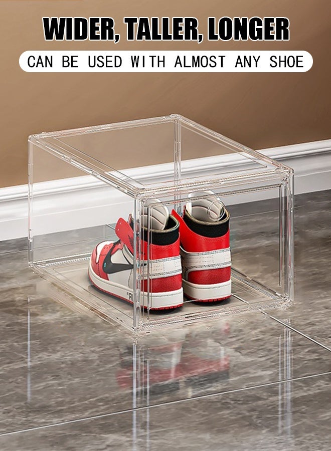 صندوق أحذية شفاف صندوق تخزين مثالي لتخزين الأحذية في رف أحذية منزلي عند باب الدخول. حل جيد - Image 1