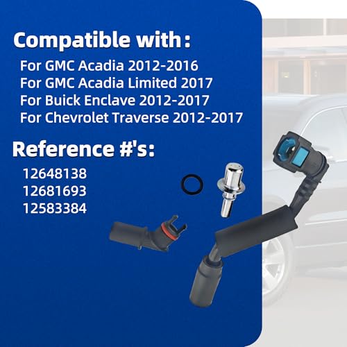 AAAWZDWD pcv valve kit For Chevy Traverse Buick Enclave GMC Acadia 2012-2017 Positive Crankcase Ventilation Valve Tube Hose and PCV Valve Fitting Adapter Connector Kit#12648138 12681693 12583384 - Image 2