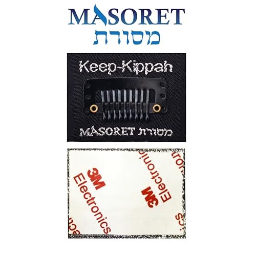 MASORET The Original Masoret Keep-Kippah Hair Clip Set: 4 Pair Durable Metal Head Fasteners with Matching Comb for Jewish Kippot, Kipa, Yamaka, Yarmulke Hats by Art Judaica - Image 4