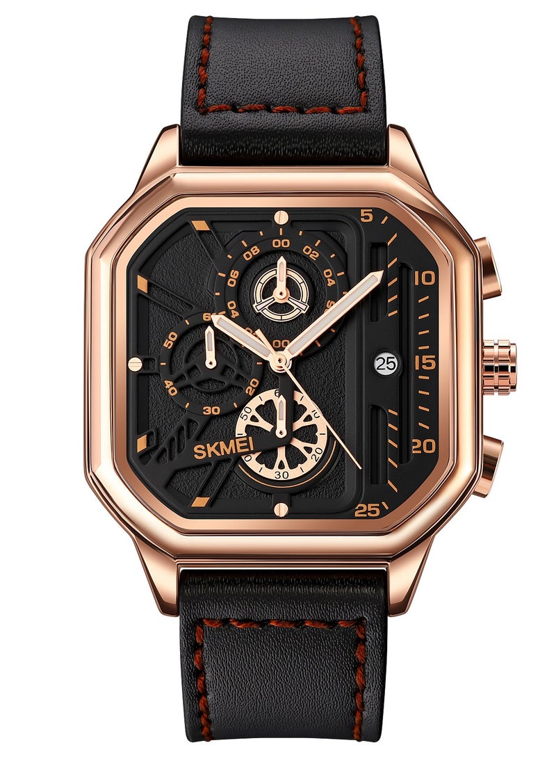 ساعة يد كوارتز مائية للرجال 1963 باللون الذهبي الوردي - Image 1