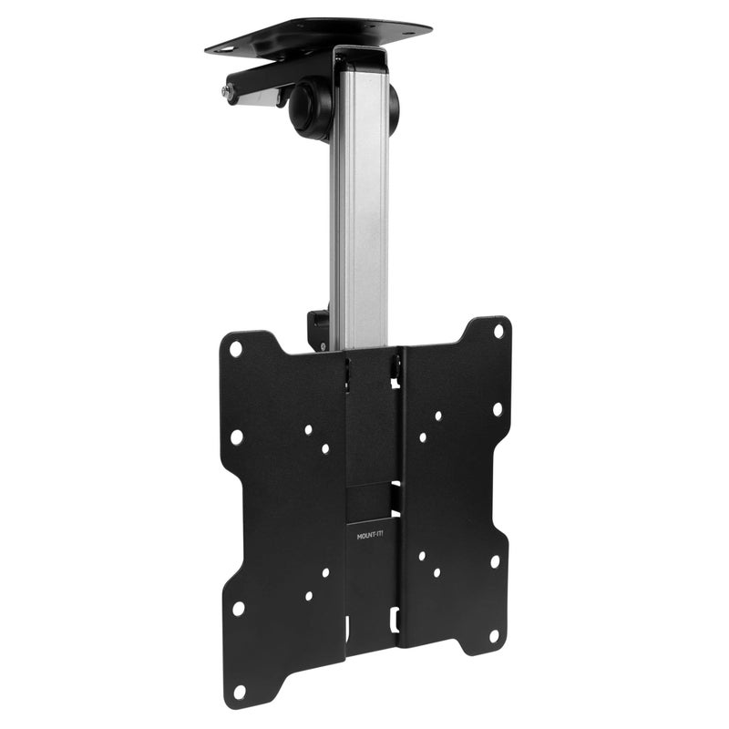 Mount-It! Flip Down TV & Monitor Mount, Under Cabinet & Ceiling Bracket for Kitchens, RVs & Small Spaces | Fits 13â€“37 Inch Screens | VESA 75x75 100x100 200x200 | Tilt & Swivel | 44 lbs Capacity - Image 1