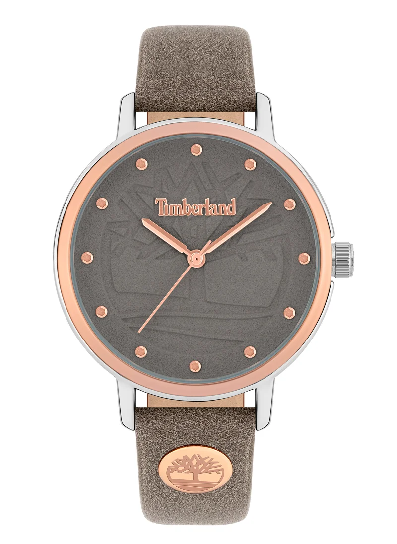 Timberland Sherburne Women's Watch 38mm Analog Grey Dial Grey Leather Strap