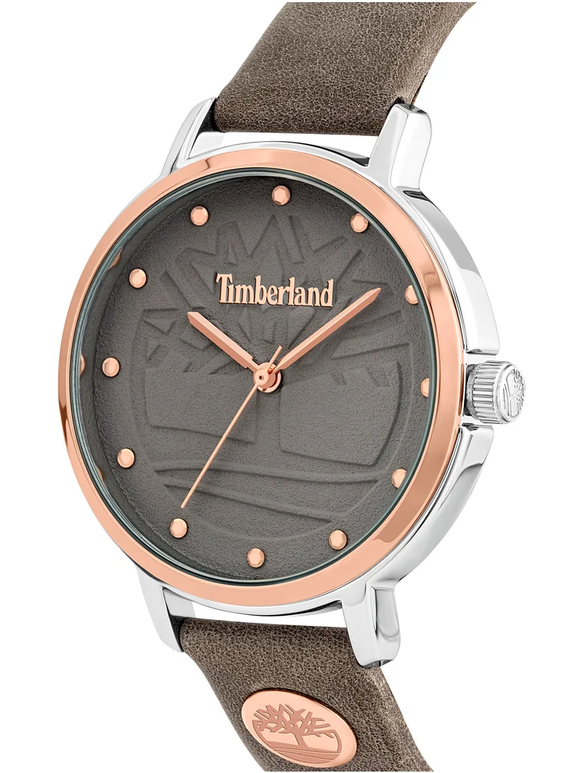 Timberland Sherburne Women's Watch 38mm Analog Grey Dial Grey Leather Strap