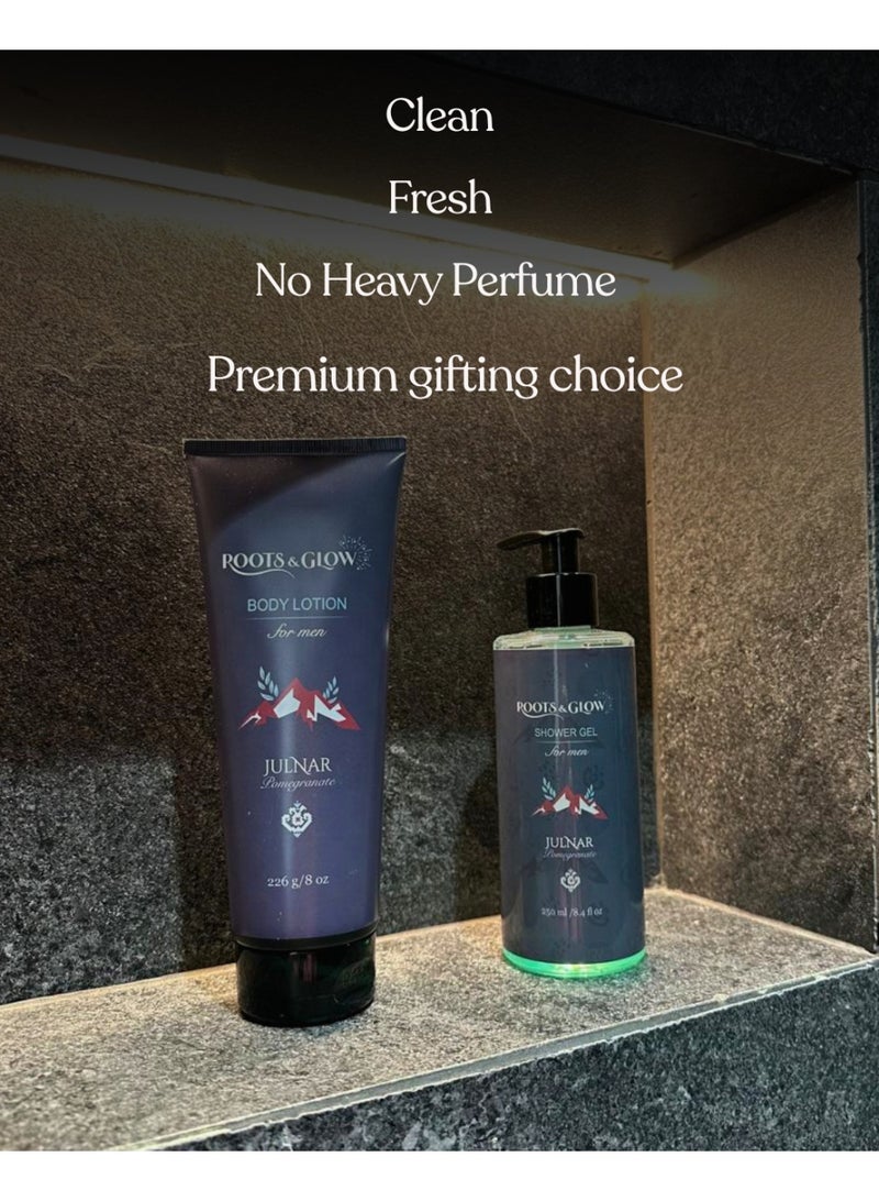 Roots & Glow Body Lotion for Men – 226g Pomegranate Moisturizing Lotion – Lightweight Non-Greasy Hydration for UAE Climate – Fast Absorbing After Shower Daily Use – Roots & Glow - Image 5