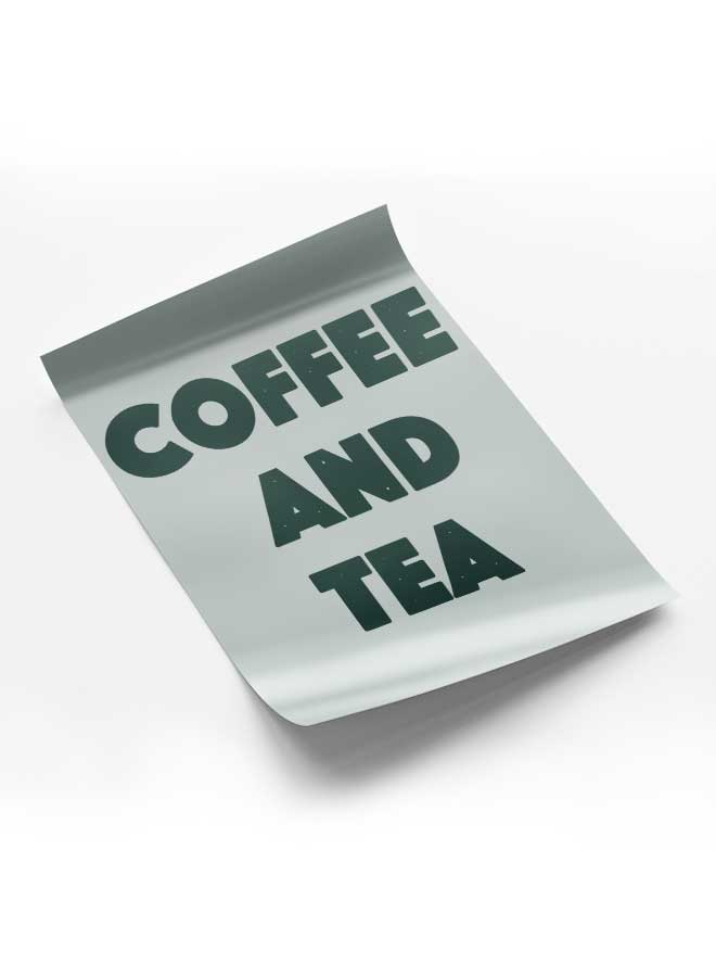 LOWHA Poster Painting Art With Four Separate Pieces Of Double-Sided Stickers Coffee And Tea For Home Bedroom Living Room And Office Decor  - Image 1