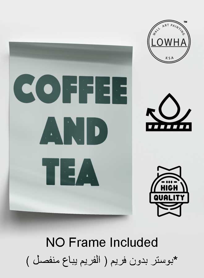 LOWHA Poster Painting Art With Four Separate Pieces Of Double-Sided Stickers Coffee And Tea For Home Bedroom Living Room And Office Decor  - Image 3