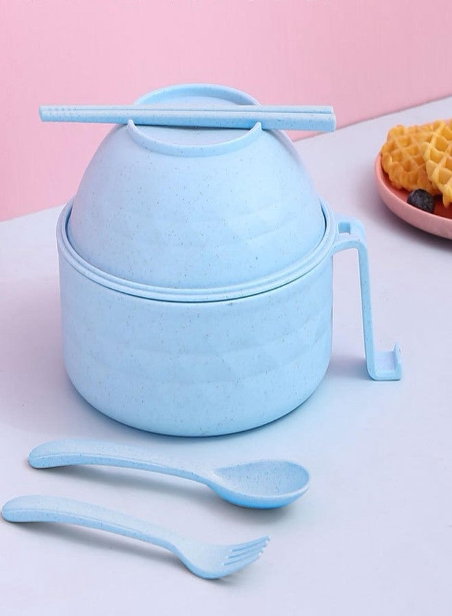 MIIDNTLX - microwave ramen bowl, microwave ramen cooker with lid, plastic mix, salad, pasta, fruit, rice, cereal, instant noodles, soup, bowl set for - Image 2