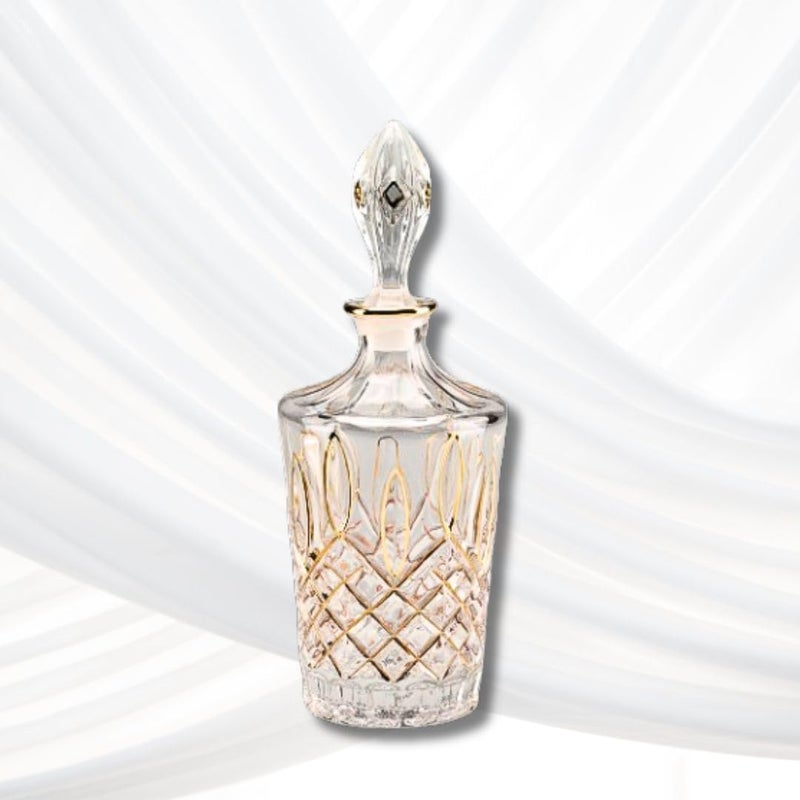 FALKOR Luxury Glassware Osiris Decanter Elegant Classy Decanter with Gold Styling Drinking Party Accessory for Whiskey Liquor Scotch Bourbon Vodka or Wine 900 ml - Image 3