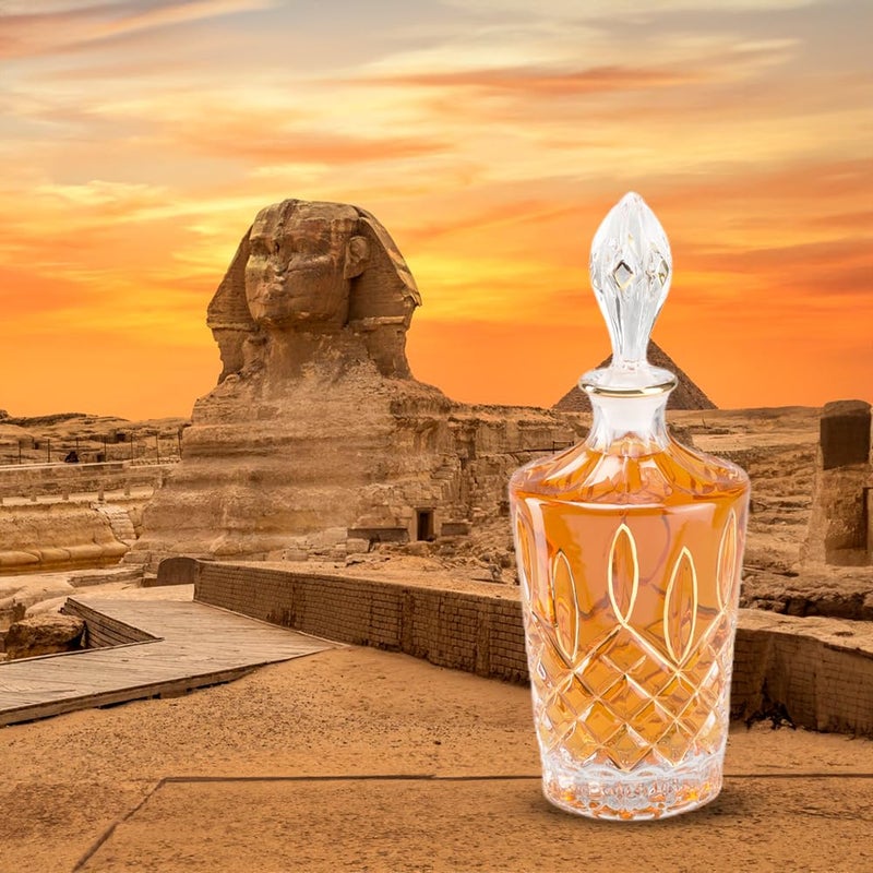 FALKOR Luxury Glassware Osiris Decanter Elegant Classy Decanter with Gold Styling Drinking Party Accessory for Whiskey Liquor Scotch Bourbon Vodka or Wine 900 ml - Image 2