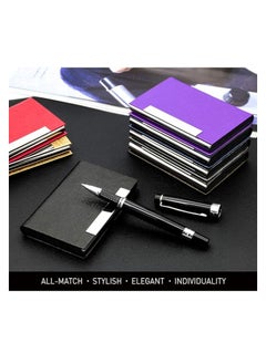 Generic Padike Business Card Holder, Business Card Case Professional PU Leather & Stainless Steel Multi Card Case,Business Card Holder Wallet Credit Card ID Case/Holder for Men & Women. (Red)  - Image 3
