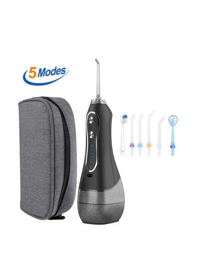 REBENUO Water Flosser For Teeth Cordless 300Ml Portable Oral Irrigator Flosser 5 Cleaning Modes And 6 Jet Tips Ipx7 Waterproof - Image 1