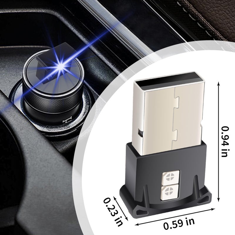 BFXM Mini USB LED Car Light, DC 5V Intelligent Interior Car Lights, Atmosphere Lamp for Car, Plug-in Interface, Suitable for Car, Laptop Keyboard, Home Office, Adjustable Brightness (USB-A*2) - Image 2