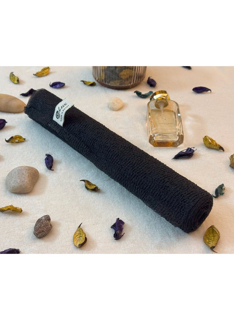 Salux HARD Japanese Loofah color BLACK / bath loofah / exfoliating towel / shower loofah - Image 2