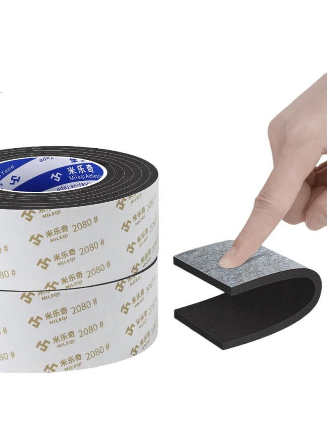 Miloch Milaiqi Single-Sided Sponge Tape, Shock-Absorbing And Anti-Collision, Foam Rubber Door Gap Sealing Buffer Strip, 8Mm Thick * 40Mm Wide * 2M Long, 1 Roll - Image 2