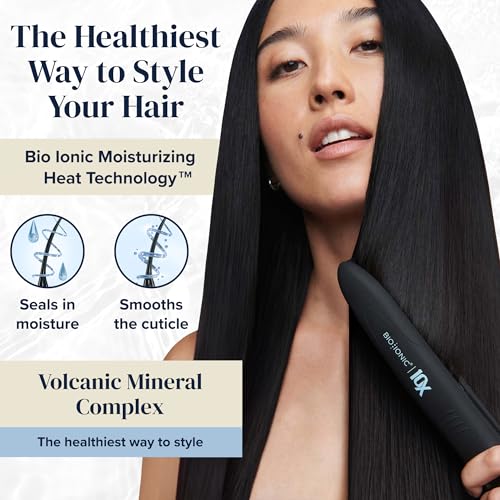 Bio Ionic 10X Styling Iron, 1" Hair Straightener with Moisturizing Heat Technology, Flat Iron for 10-Minute Styling, Hair Straightener and Curler - Image 2
