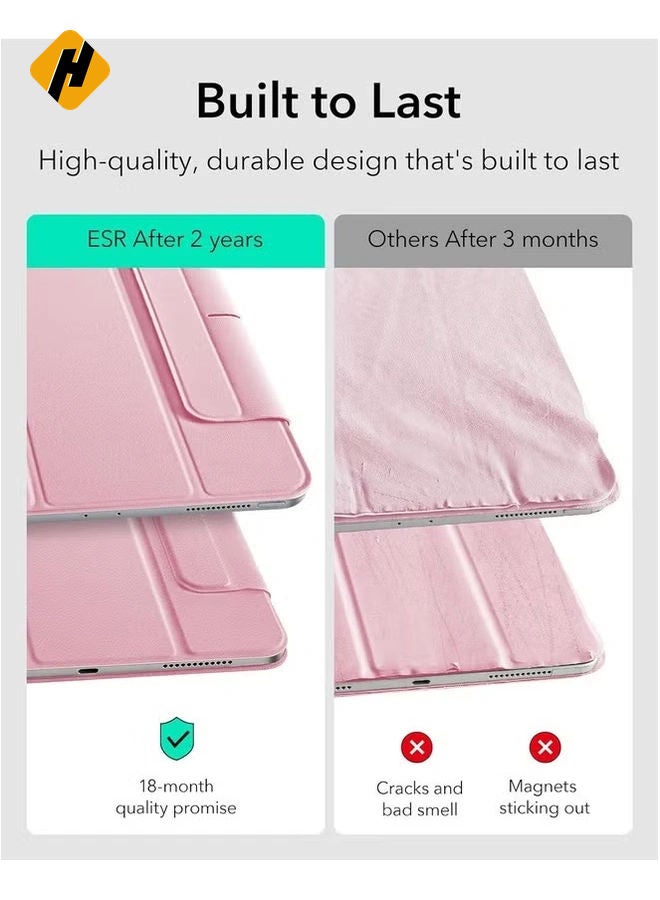 HuHa Pink iPad Air 11-Inch Case (M2 2024) – Slim Trifold Stand with Magnetic Closure, Supports Apple Pencil Pro & USB-C, Durable Protection  - Image 5