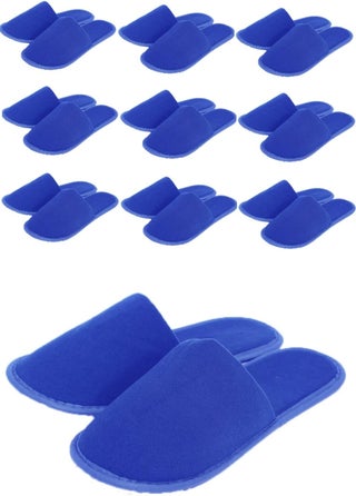 CHOCHILI Blue 10 Pairs Fabric Packed Disposable Color Hotel Slippers for Airbnb Spa Salon Party Wedding Guests  US Men Women Size 1011 - pzsku/Z6F3D3D95D7FB6424E4BEZ/45/_/1742913367/2de21ca0-33c8-478d-8984-480479bd9c69