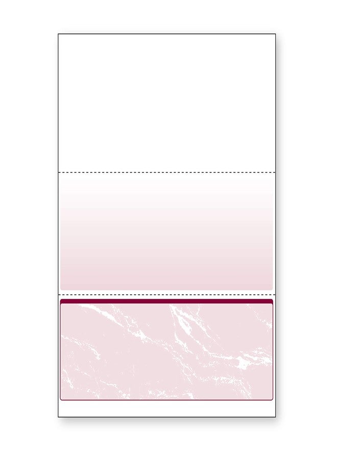 DocuGard Standard Burgundy Marble Bottom High Security Check Paper - QuickBooks & Laser/Inkjet Printer Compatible - 11 Security Features - 500 Blank Business Checks (04519) - Image 1