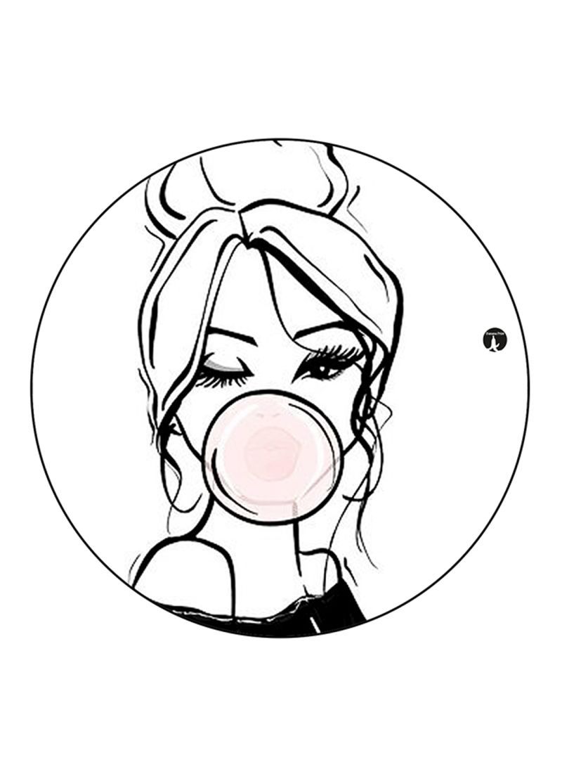 RKN Girl Printed Mouse Pad  Black/White