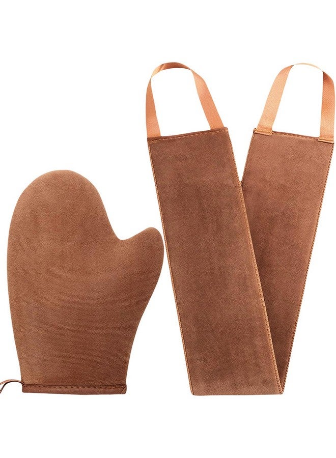 مجموعة 2 في 1 لقفاز التسمير الذاتي، قفاز التسمير الذاتي، قفاز التسمير الذاتي، قفاز وضع لوشن الظهر للظهر، قفاز التسمير الذاتي، قفاز وضع الظهر للتسمير الذاتي، ناعم للغاية وخالٍ من الخطوط - Image 1