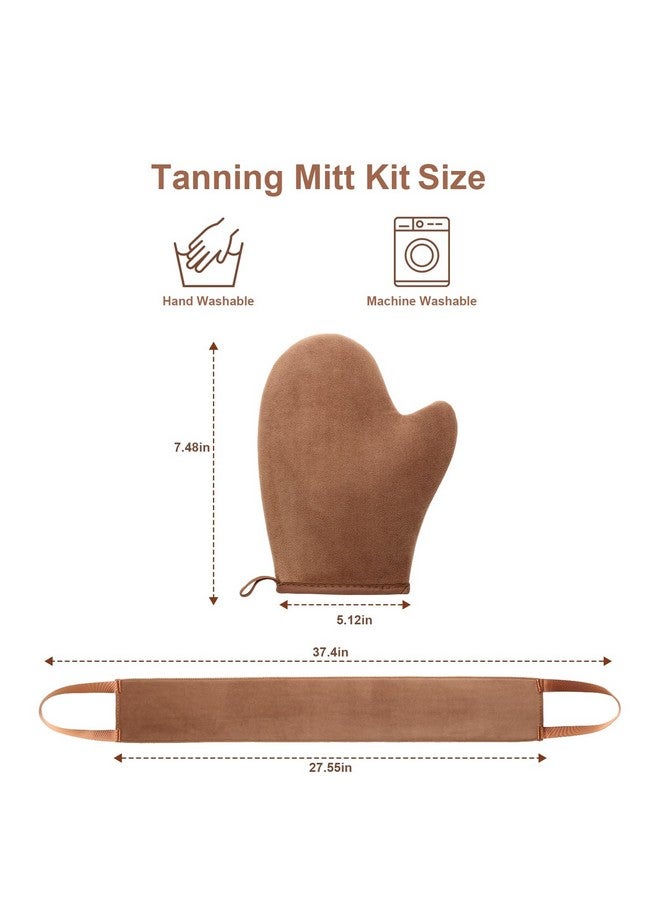 مجموعة 2 في 1 لقفاز التسمير الذاتي، قفاز التسمير الذاتي، قفاز التسمير الذاتي، قفاز وضع لوشن الظهر للظهر، قفاز التسمير الذاتي، قفاز وضع الظهر للتسمير الذاتي، ناعم للغاية وخالٍ من الخطوط - Image 5