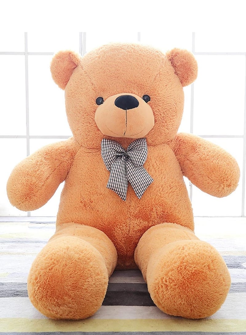 موثوقية التنبؤ دمية دب لطيفة، دمية قطيفة فائقة النعومة مع نسيج صديق للبشرة، دب محشو كبير الحجم للاحتفال بالذكرى السنوية، هدية عيد الحب، هدية عيد ميلاد، 100 سم (بني) - Image 1