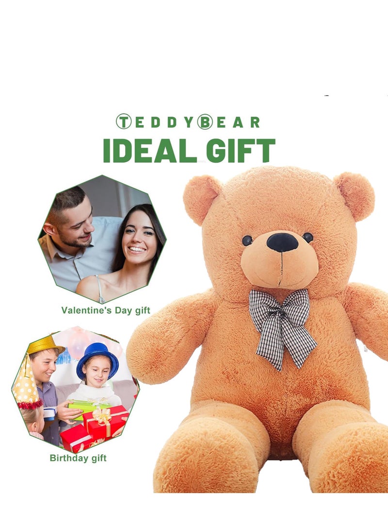 موثوقية التنبؤ دمية دب لطيفة، دمية قطيفة فائقة النعومة مع نسيج صديق للبشرة، دب محشو كبير الحجم للاحتفال بالذكرى السنوية، هدية عيد الحب، هدية عيد ميلاد، 100 سم (بني) - Image 2