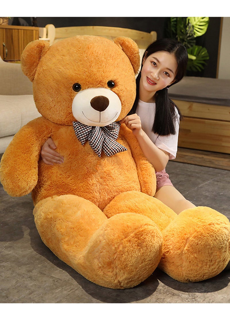 موثوقية التنبؤ دمية دب لطيفة، دمية قطيفة فائقة النعومة مع نسيج صديق للبشرة، دب محشو كبير الحجم للاحتفال بالذكرى السنوية، هدية عيد الحب، هدية عيد ميلاد، 100 سم (بني) - Image 3