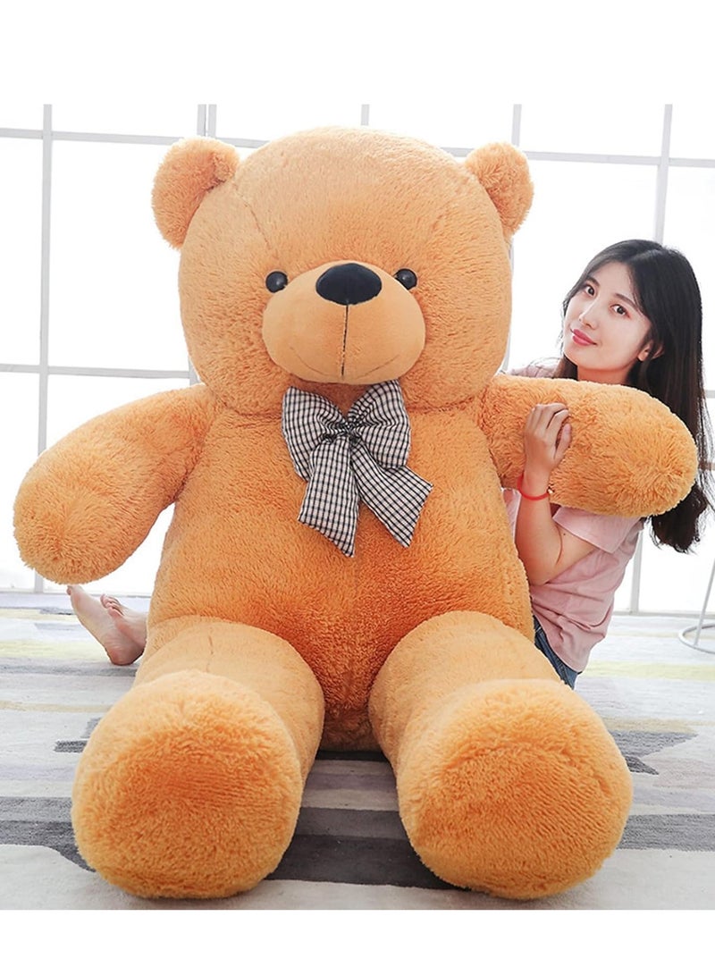 موثوقية التنبؤ دمية دب لطيفة، دمية قطيفة فائقة النعومة مع نسيج صديق للبشرة، دب محشو كبير الحجم للاحتفال بالذكرى السنوية، هدية عيد الحب، هدية عيد ميلاد، 100 سم (بني) - Image 4