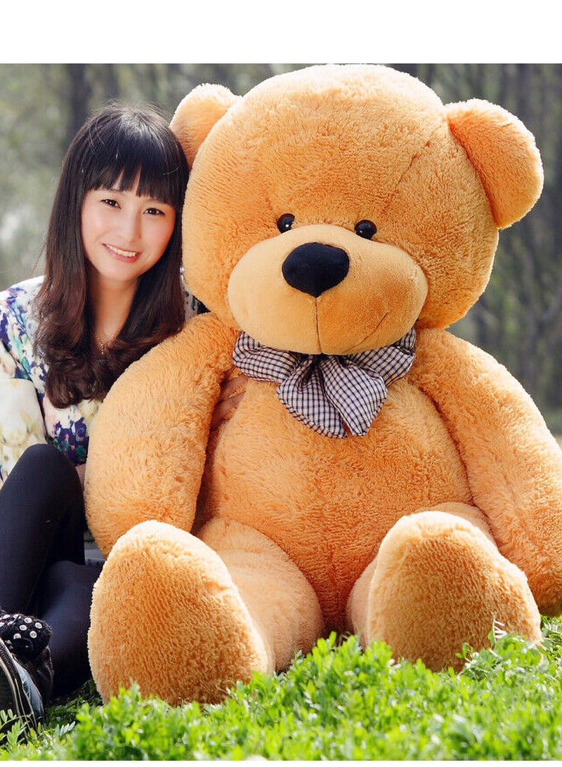 موثوقية التنبؤ دمية دب لطيفة، دمية قطيفة فائقة النعومة مع نسيج صديق للبشرة، دب محشو كبير الحجم للاحتفال بالذكرى السنوية، هدية عيد الحب، هدية عيد ميلاد، 100 سم (بني) - Image 5