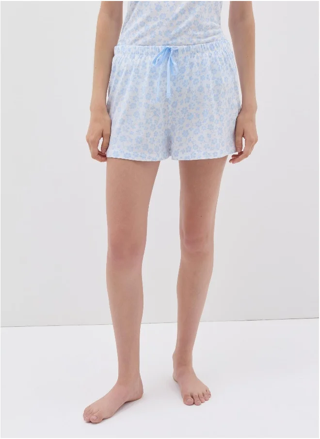 Ovs Pyjama shorts with small flowers print