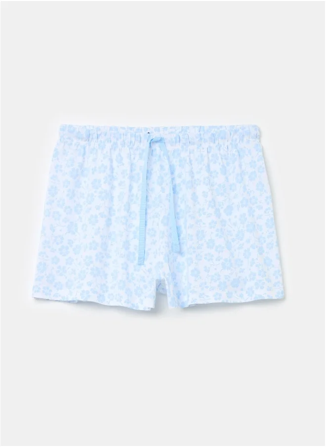 Ovs Pyjama shorts with small flowers print