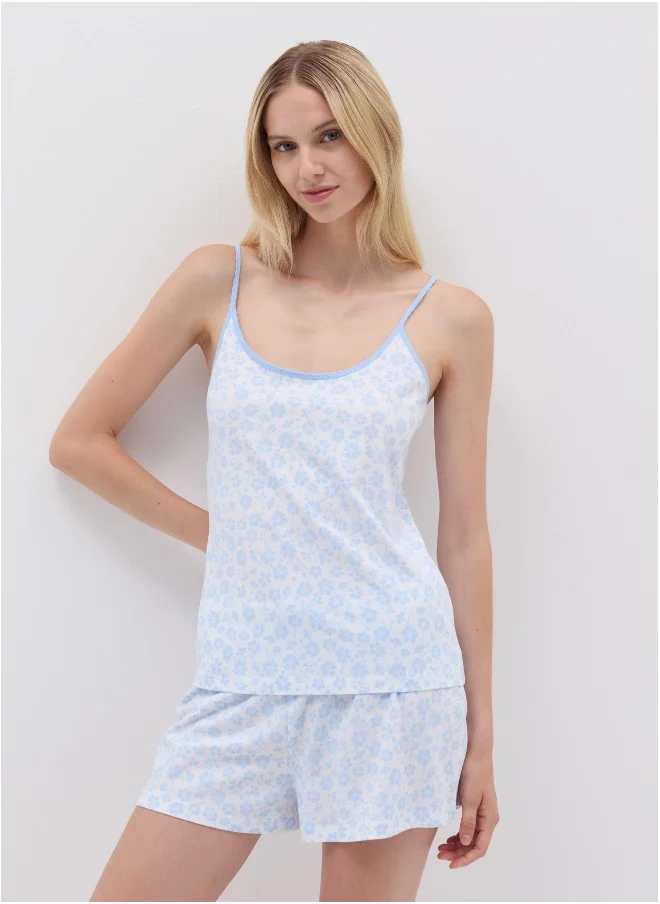 Ovs Pyjama shorts with small flowers print
