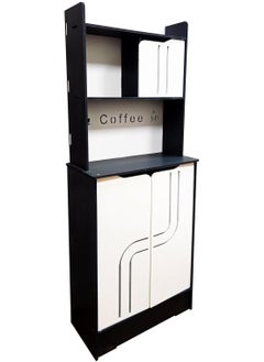 Coffee Corner || Coffee Table || Coffee Bar for living room, Kitchen, dining room and Office, Coffee machine stand with cabinet storage Size 58x27x150 cm (Made Of Foam plastic) (Black And White) - pzsku/Z6F3D8BBA0CD917C9747DZ/45/_/1737557426/b2639adb-7532-42eb-92dd-a701d8a16644