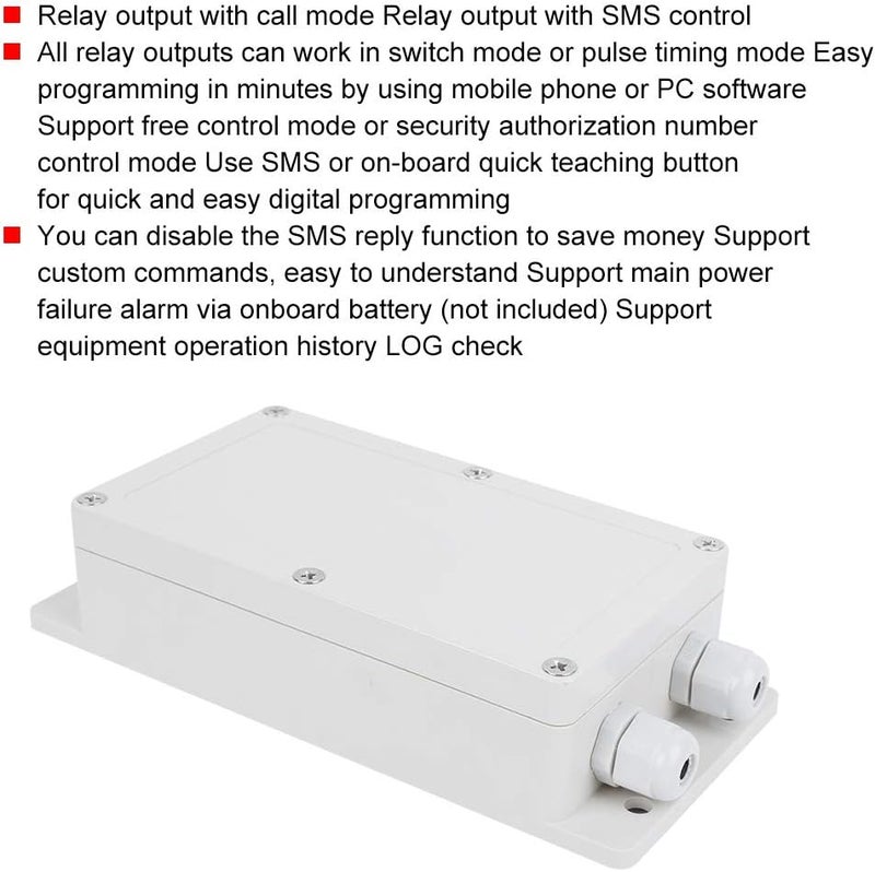 7 Channel Wireless GSM Remote Switch Controller 4G SMS Relay Switch for Power Failure Alarm, SMS/Phone Command(US) - Image 3