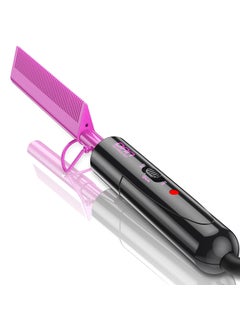 DAN Technology Dual Voltage Ceramic Pressing Comb  450F Fast Heating Mini Straightener for Lace Front Wigs and Black Womens Hair