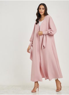 Regular Maxi Length Kimono with Tie Volume Sleeve
