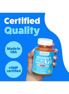 Feel Great 365 Multivitamin Gummy for Women by Feel Great Vitamin Co | Multi Chewable Gummy Supplement with Vitamin A, B-6, B-12, C, D, E, Biotin, Choline, Folic Acid, Zinc & More  - Image 4