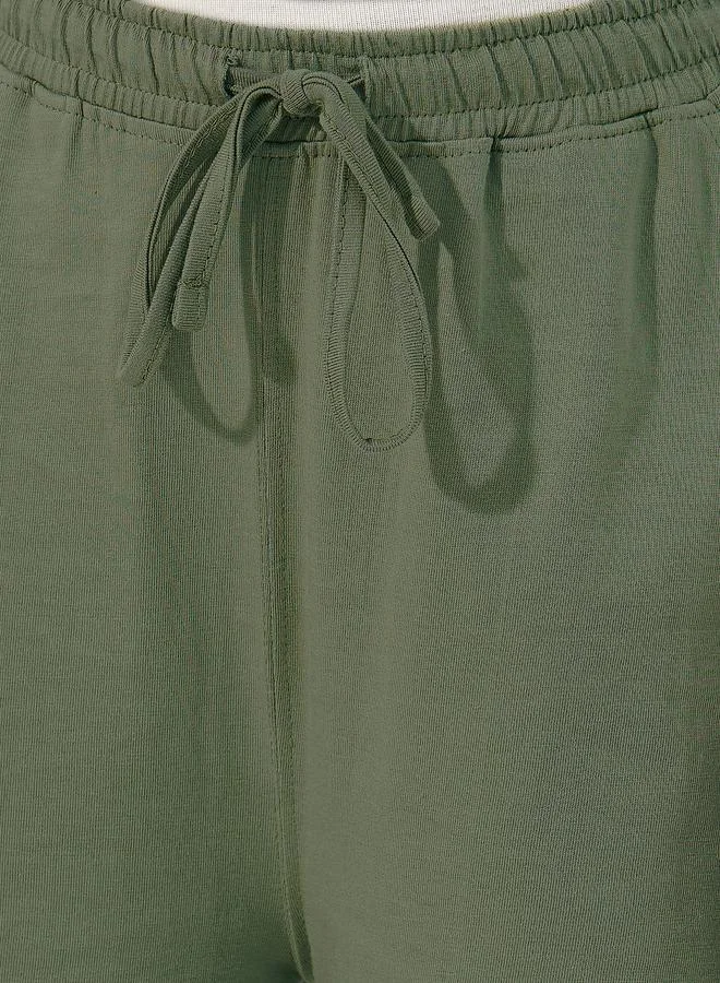Styli Styli Elastic Waistband Wide Leg Joggers with Drawstring