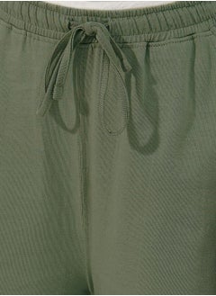 Styli Elastic Waistband Wide Leg Joggers with Drawstring  - Image 3