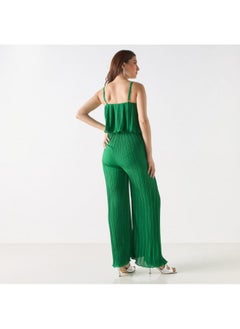 2Xtremz 2Xtremz Pleated Sleeveless Wide Leg Jumpsuit  - Image 1