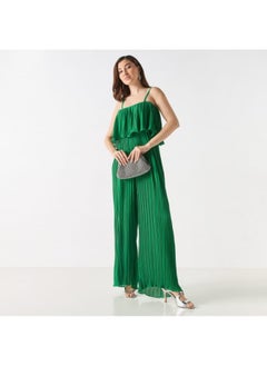 2Xtremz 2Xtremz Pleated Sleeveless Wide Leg Jumpsuit  - Image 2