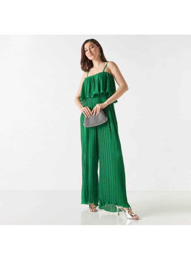 2Xtremz 2Xtremz Pleated Sleeveless Wide Leg Jumpsuit - Image 2