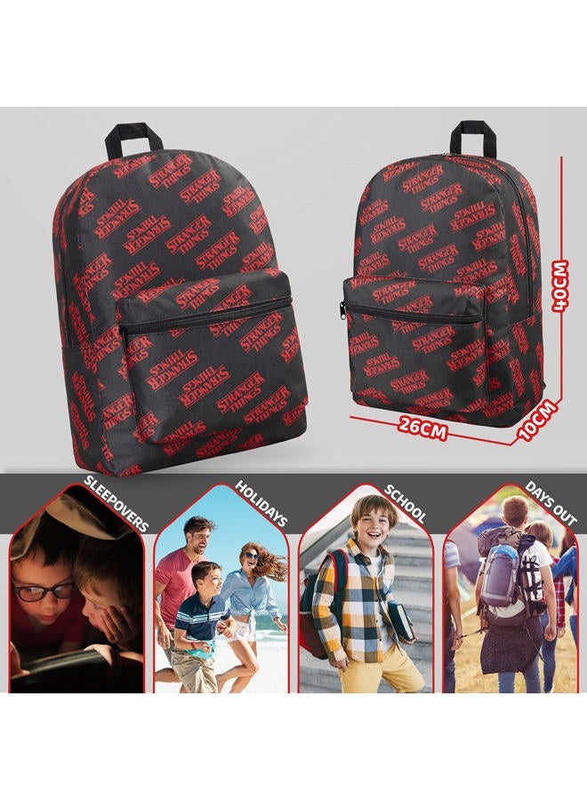 Stranger Things Backpack Kids - Black School Bag Girls Boys Rucksack Sports - Teens School Backpack with Adjustable Straps Official Series Merchandise Gifts - Image 5